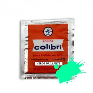 COLIBRI ANILINA VERDE BRILLANTE x 20gr